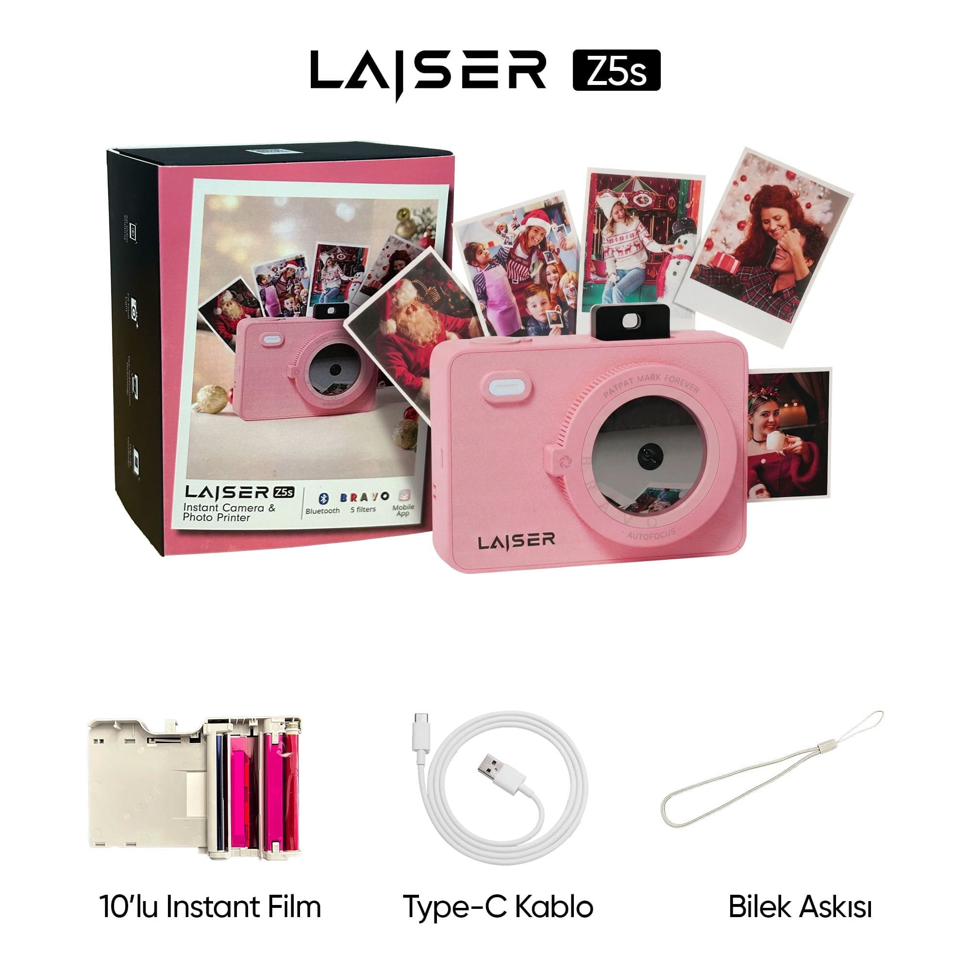 Laiser Z5s İnstant Kamera (Pink)