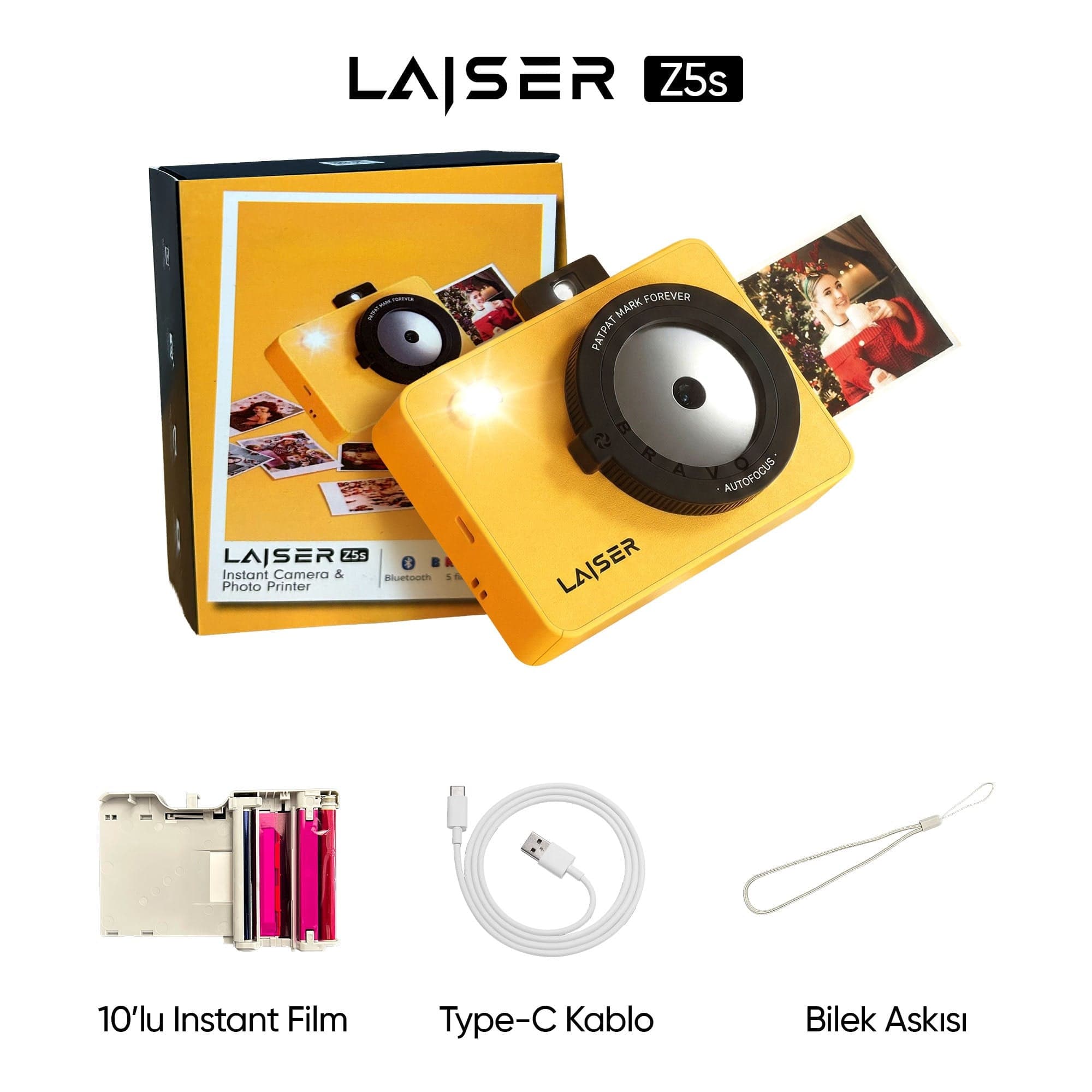 Laiser Z5s İnstant Kamera (Yellow)